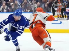 Auston Matthews, do Maple Leafs, se machucou em ‘jogo sujo’ do polêmico atleta olímpico