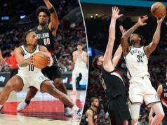 Nets são derrotados pelos Trail Blazers pela oitava derrota consecutiva