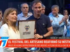 Esta é a lei do protocolo com as autoridades do Festival Artesanal de Villa Ojo de Agua