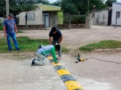 Iniciada instalação de redutores de velocidade nas principais vias do Pinto