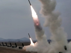 Kim Jong Un e sua filha observaram o teste do foguete