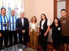 Prefeito Fuentes recebe os convidados para a pré-seleção do basquete masculino argentino