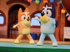 Abertura da experiência “Bluey” na Disneylândia. É assim que é