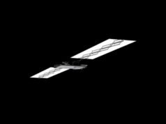 Ainda inteiro: o satélite Starlink com defeito está intacto, mas caindo.