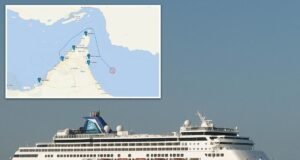 O primeiro navio de cruzeiro partiu do Estreito de Ormuz, fechado durante semanas pelo regime iraniano