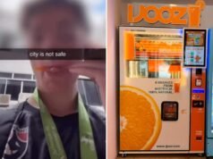 Adolescente francês acusado de vídeo lambendo canudo em uma máquina de venda automática em Cingapura