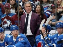 O técnico do Avs, Bednar, foi levado ao hospital após ser atingido pelo disco