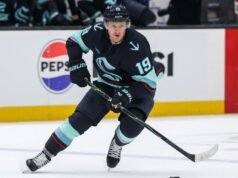 Jared McCann perdeu os últimos três jogos dos Krakens devido a uma lesão na parte inferior do corpo