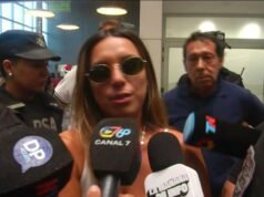 “Agora que estou em Santiago, finalmente estou segura com meu povo”, foram as primeiras palavras de Agostina Page após seu retorno