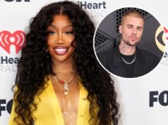 SZA na apresentação de Justin Bieber no Coachella