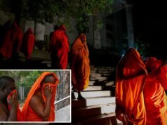 22 monges budistas foram presos por supostamente esconderem 242 quilos de maconha em suas bagagens no aeroporto do Sri Lanka