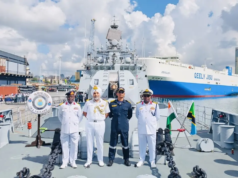 INS Trikand visita Dar es Salaam para fortalecer a cooperação marítima