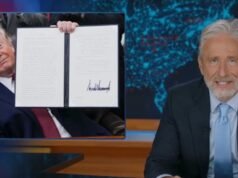 Jon Stewart brinca que Trump tomará psicodélicos ao assinar a lei