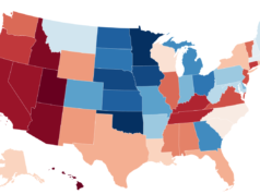 O mapa mostra onde os preços do gás estão subindo mais rapidamente