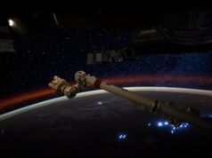 Os astronautas capturaram a chuva de meteoros Lyrid a partir de fotos tiradas pela Estação Espacial Internacional em 21 de abril de 2026.