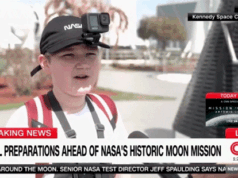 A reação viral e sem censura de uma criança ao lançamento da lua Artemis II roubou os holofotes