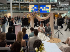 Casal holandês organiza casamento sustentável na estação ferroviária mais movimentada da Holanda