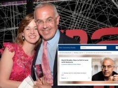 O escritor da Atlantic David Brooks – que se casou com uma assistente muito mais jovem após o abandono – zombou da estratégia de ‘amor’ da conferência de Yalet