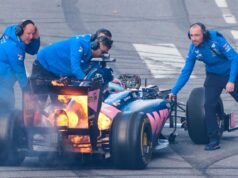 Vídeo: O momento em que o carro Alpine de Franco Colapinto pegou fogo em sua performance