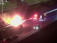 I-5 sentido norte reabre depois que carro pega fogo perto da Main Street em Vancouver