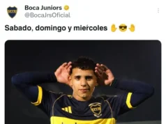 Reserva Superclásico Boca Juniors zombando do Boca River após vencer o El Intransigente