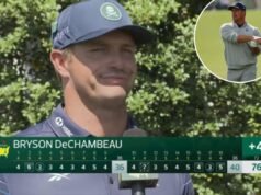 Bryson DeChambeau fica perplexo com a pergunta sobre o ferro 5 impresso em 3D no Masters