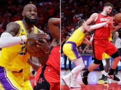 Os Lakers venceram os Rockets por 112 a 108 no jogo 3 em Houston