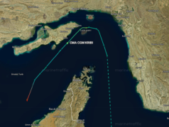 Os gauleses tinham um navio que passava pelo Estreito de Ormuz com destino ao Irã