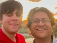 A subviúva Titã recolhe os restos mortais de seu marido e filho em pequenos caixões