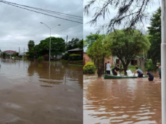 Forte tempestade em Los Juárez: caíram 126 milímetros e muitas ruas ficaram completamente inundadas