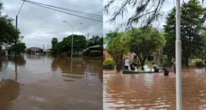 Forte tempestade em Los Juárez: caíram 126 milímetros e muitas ruas ficaram completamente inundadas