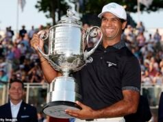Aaron Rai GANHA o campeonato PGA: o outsider nascido em Wolverhampton surpreende os pesos pesados do golfe ao reivindicar o jackpot de £ 2,76 milhões e se tornar o primeiro inglês a ganhar um troféu em 107 ANOS