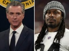 Gavin Newsom ajuda a limpar acampamento de moradores de rua fora da casa de Marshawn Lynch