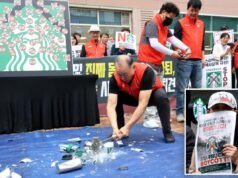 Starbucks enfrenta queda nas vendas e protestos em massa na Coreia do Sul após a promoção do ‘Dia do Tanque’