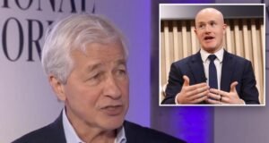 Jamie Dimon, do JPMorgan, critica o CEO da Coinbase, Brian Armstrong