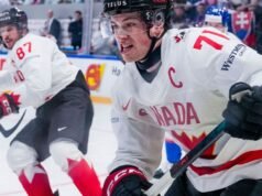 Celebrini e Crosby mantêm o Canadá viajando no mundo