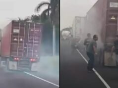 Outro motorista evitou a tragédia ao parar um trailer sem freios na Guatemala