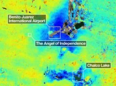 Imagens de satélite mostram que a Cidade do México está afundando até 14 polegadas por ano