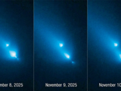 NASA compartilha imagens raras de cometa se desintegrando no espaço
