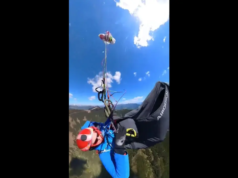 A fuga milagrosa do parapente austríaco após ser atropelado por um avião no ar