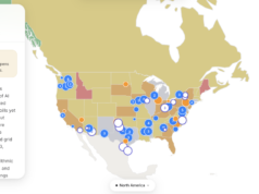 Este mapa rastreia projetos de data centers e políticas de IA em todo o mundo
