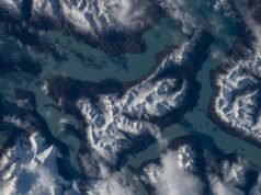 Fotos das montanhas nevadas da Argentina vistas por astronautas em 20 de maio de 2026