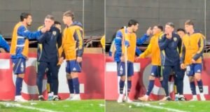 Vídeo | Escândalo no Boca: Figal discutiu com a comissão técnica do Úbeda em plena eliminação