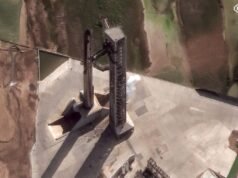 Starship V3 no espaço: satélite captura fotos impressionantes do foguete gigante da SpaceX na plataforma de lançamento
