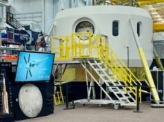 Modelo de módulo lunar da Blue Origin pronto para treinamento com os astronautas Artemis da NASA