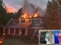 Uma antiga casa âncora de TV de Michigan foi reduzida a cinzas em um incêndio noturno