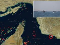 O Irã abriu fogo contra o navio de guerra dos EUA no Estreito de Ormuz depois que Trump anunciou planos para ‘guiar’ os navios