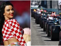 Cinegrafista é pego arriscando tudo para filmar a ‘fã mais sexy’ da Copa do Mundo no paddock da Fórmula 1