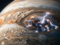 O relâmpago de Júpiter pode ser 100 vezes mais poderoso que o da Terra