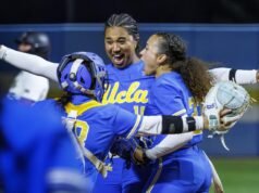 O softball da UCLA vence a UCF e avança para o Women’s College World Series